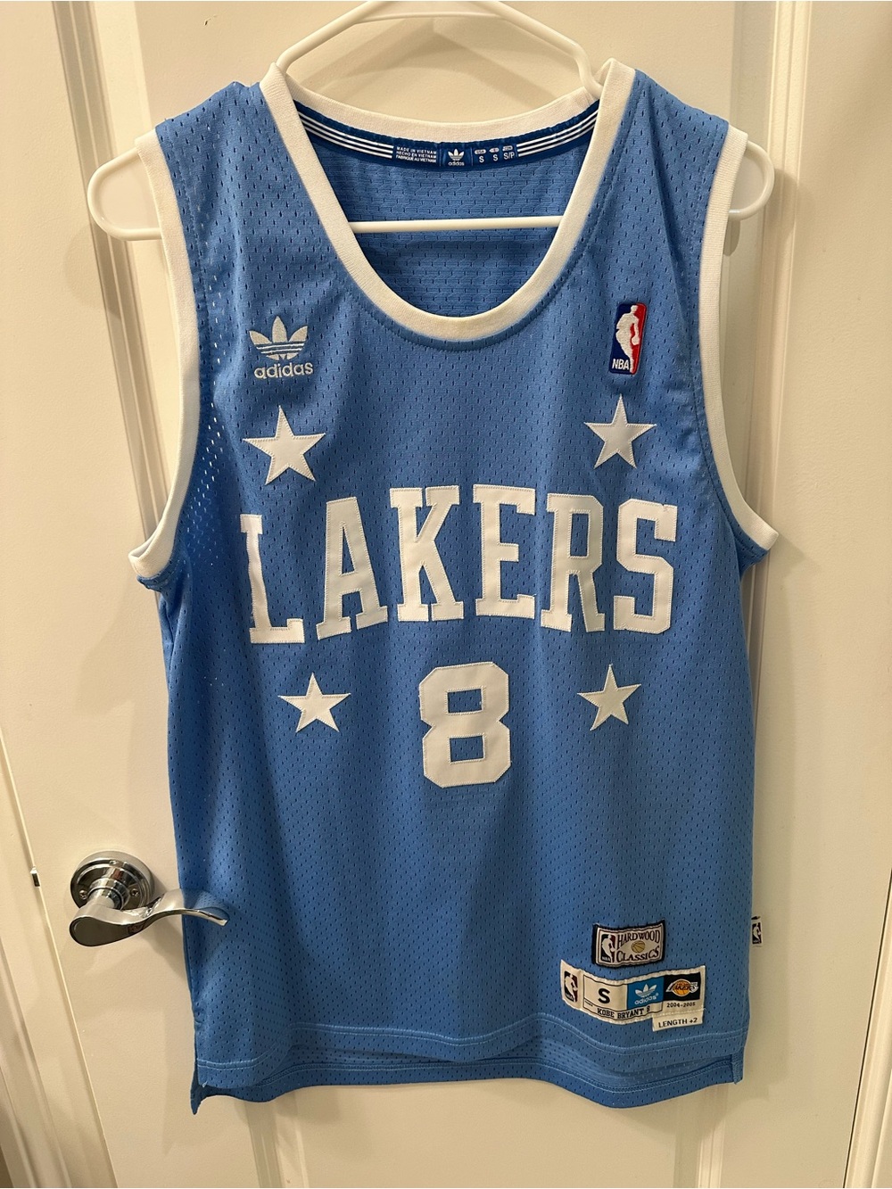 adidas vintage Light Blue Lakers Kobe Bryant #8 Basketball Jersey